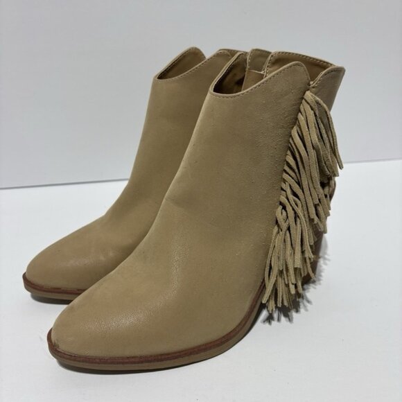 Mia Women’s Cisco Fringe Natural Ankle Booties, Size 8 M - Picture 5 of 6